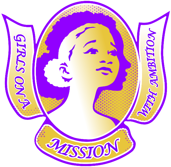 Girls On a Mission with Ambition Logo